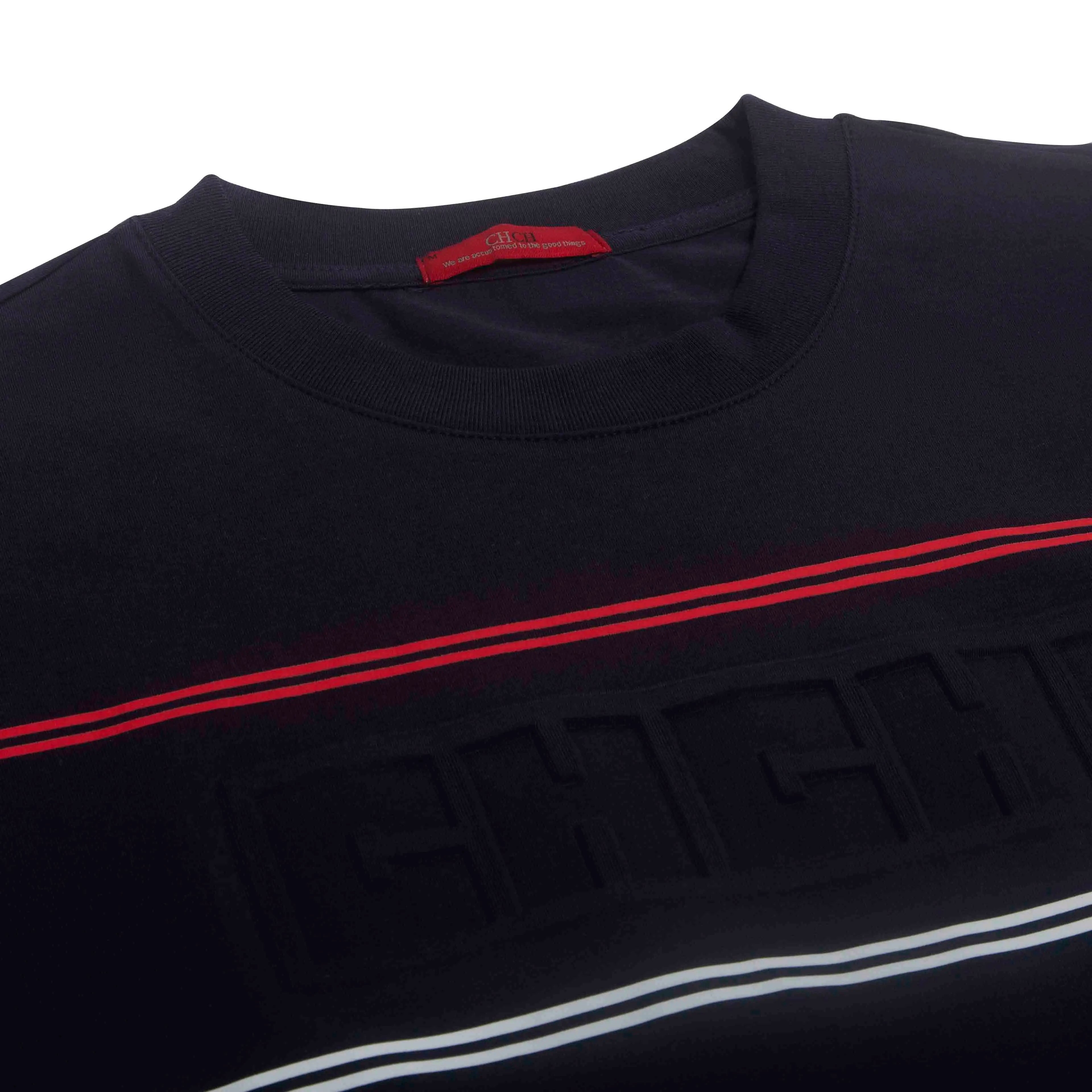 Miesten tyylikäs beigen ja sinisen värinen t-paita raidoilla